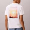 Tricou clasic din jersey răcoros cu imprimeu solar
