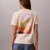 Tricou clasic din jersey răcoros cu imprimeu solar