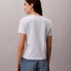 Tricou cu guler în V și Monogram