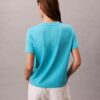 Tricou cu guler în V și Monogram