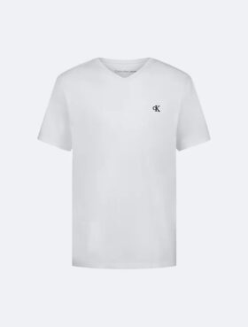 Tricou cu guler în V și Monogram pentru băieți