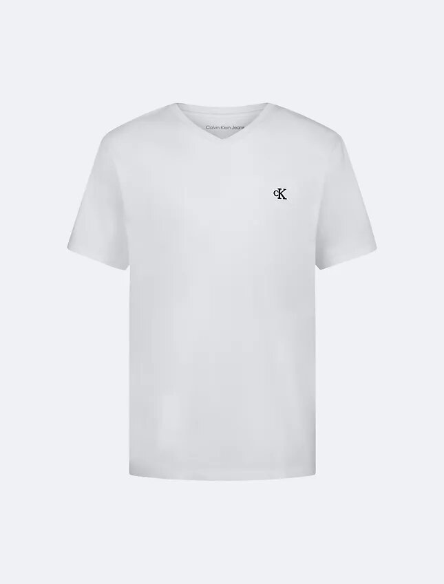 Tricou cu guler în V și Monogram pentru băieți Tricou cu guler în V și Monogram pentru băieți