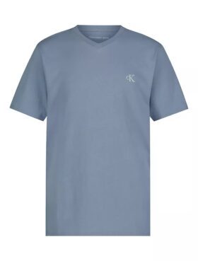 Tricou cu guler în V și Monogram pentru băieți