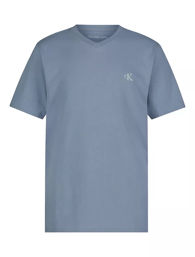 Tricou cu guler în V și Monogram pentru băieți Tricou cu guler în V și Monogram pentru băieți