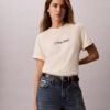 Tricou cu guler rotund, croială dreaptă și logo standard Tricou cu guler rotund, croială dreaptă și logo standard