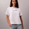 Tricou cu guler rotund, croială dreaptă și logo standard Tricou cu guler rotund, croială dreaptă și logo standard