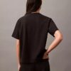 Tricou cu guler rotund, croială dreaptă și logo standard Tricou cu guler rotund, croială dreaptă și logo standard