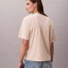 Tricou cu guler rotund, croială dreaptă și logo standard Tricou cu guler rotund, croială dreaptă și logo standard