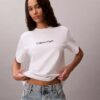 Tricou cu guler rotund, croială dreaptă și logo standard Tricou cu guler rotund, croială dreaptă și logo standard
