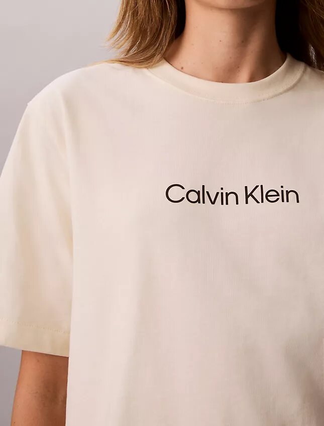 Tricou cu guler rotund, croială dreaptă și logo standard Tricou cu guler rotund, croială dreaptă și logo standard