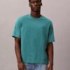 Tricou cu guler rotund, croială lejeră, cu logo din arhivă Tricou cu guler rotund, croială lejeră, cu logo din arhivă
