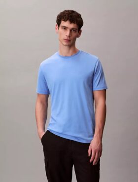 Tricou cu guler rotund din bumbac Supima