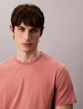 Tricou cu guler rotund din bumbac Supima