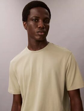 Tricou cu guler rotund din bumbac Supima