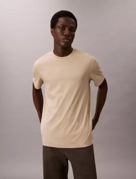 Tricou cu guler rotund din bumbac Supima