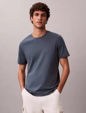 Tricou cu guler rotund din bumbac Supima