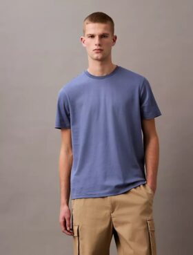 Tricou cu guler rotund din bumbac Supima