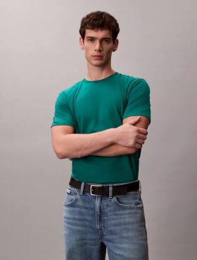 Tricou cu guler rotund din bumbac Supima