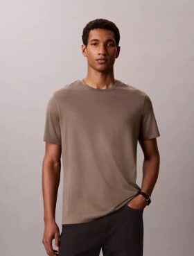Tricou cu guler rotund din bumbac Supima