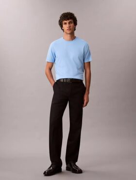 Tricou cu guler rotund din bumbac Supima