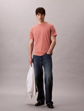 Tricou cu guler rotund din bumbac Supima