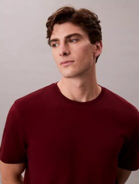 Tricou cu guler rotund din bumbac Supima