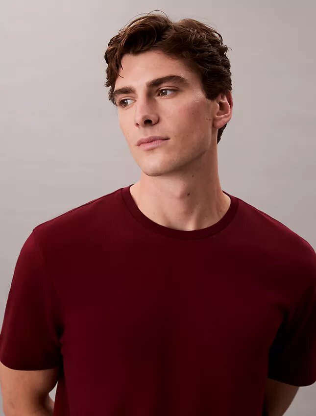 Tricou cu guler rotund din bumbac Supima Tricou cu guler rotund din bumbac Supima