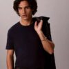Tricou cu guler rotund din bumbac Supima