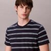 Tricou cu guler rotund și dungi Liquid Touch Tricou cu guler rotund și dungi Liquid Touch