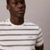 Tricou cu guler rotund și dungi Liquid Touch