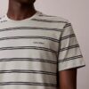 Tricou cu guler rotund și dungi Liquid Touch