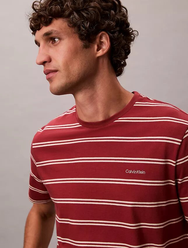 Tricou cu guler rotund și dungi Liquid Touch Tricou cu guler rotund și dungi Liquid Touch