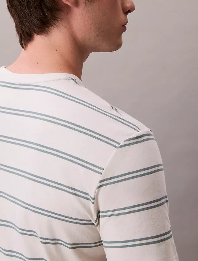 Tricou cu guler rotund și dungi Liquid Touch Tricou cu guler rotund și dungi Liquid Touch