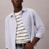 Tricou cu guler rotund și dungi Liquid Touch
