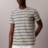 Tricou cu guler rotund și dungi Liquid Touch