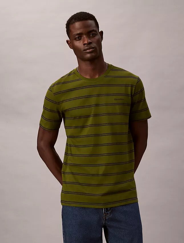 Tricou cu guler rotund și dungi Liquid Touch Tricou cu guler rotund și dungi Liquid Touch