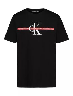 Tricou cu guler rotund și dungi Monologo pentru băieți
