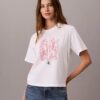 Tricou cu guler rotund și imprimeu urban