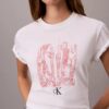 Tricou cu guler rotund și imprimeu urban