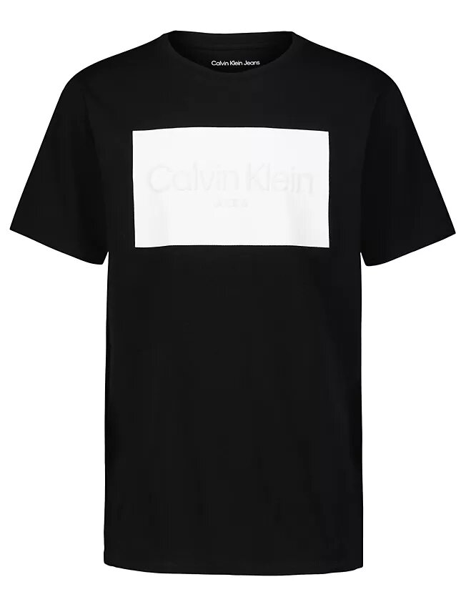 Tricou cu guler rotund și logo Ck pentru băieți Tricou cu guler rotund și logo Ck pentru băieți