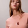 Tricou cu guler rotund și logo Monogram