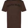 Tricou cu guler rotund și logo stencil pentru băieți
