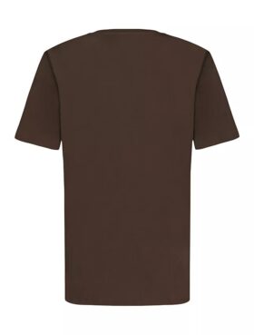 Tricou cu guler rotund și logo stencil pentru băieți