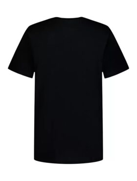 Tricou cu guler rotund și logo stencil pentru băieți