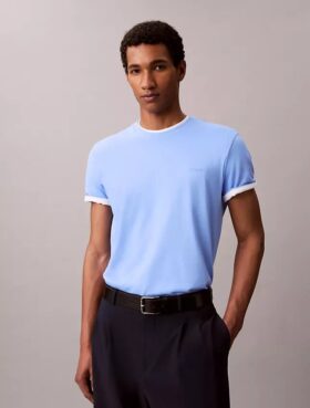 Tricou cu guler rotund Liquid Touch
