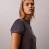 Tricou cu logo grafic cu palmier Tricou cu logo grafic cu palmier