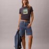 Tricou cu logo grafic cu palmier Tricou cu logo grafic cu palmier
