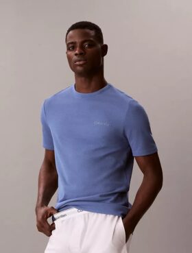 Tricou de dormit cu guler rotund din piqué Tricou de dormit cu guler rotund din piqué