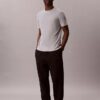 Tricou de dormit cu guler rotund din piqué