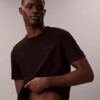 Tricou de dormit cu guler rotund din piqué